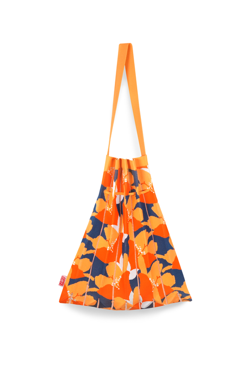 Floral Tote Red Cotton Tree Foldable Tote