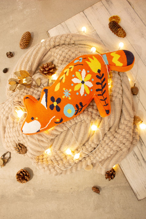 Arctic Symphony Fox Cushion