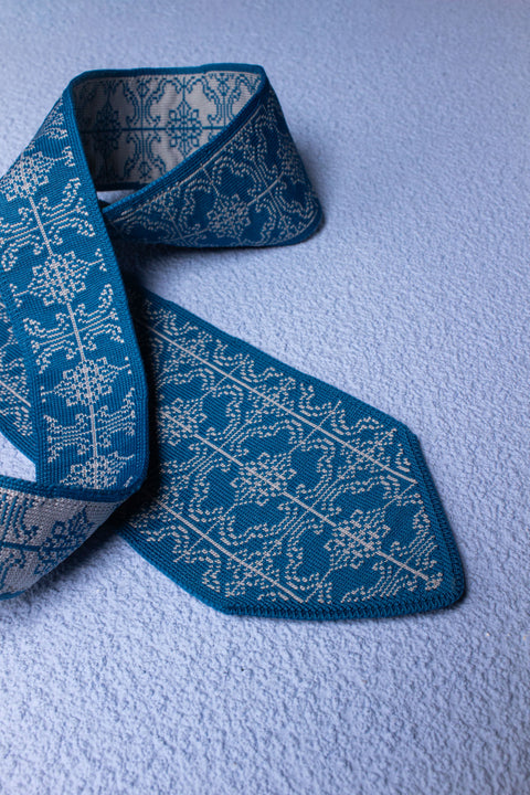 Eco-Tessellation Tile Pattern Knitted Tie