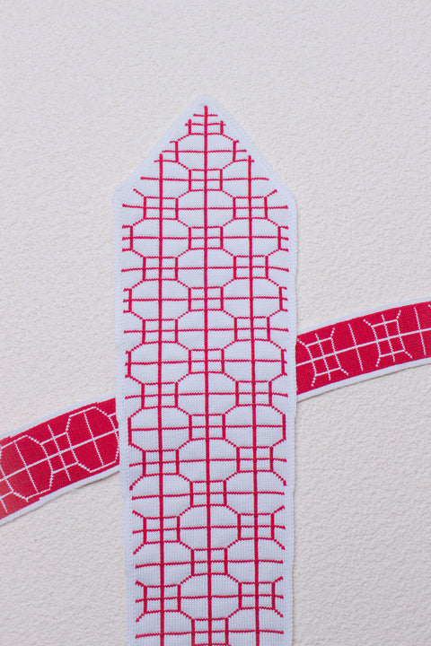 Eco-Tessellation Tile Pattern Knitted Tie