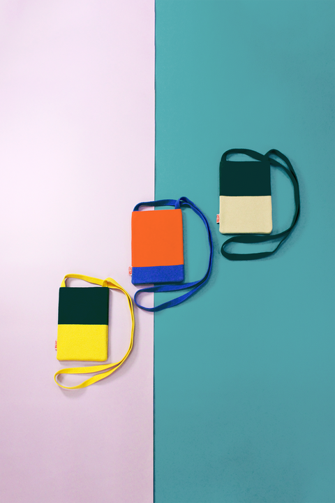 Colour Block Vertical Crossbody Bag