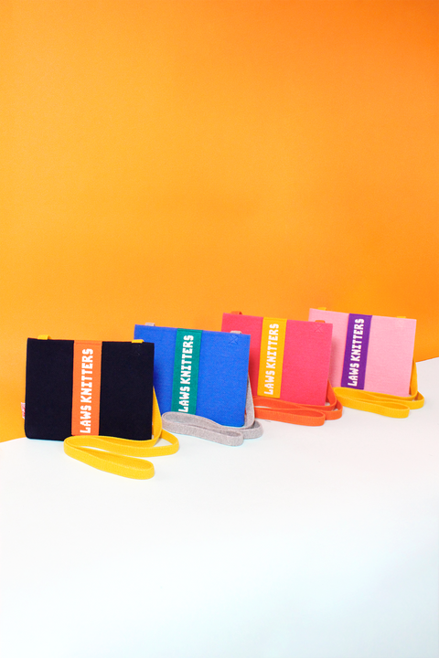 Colourful Knitters Horizontal Crossbody Tape Bag