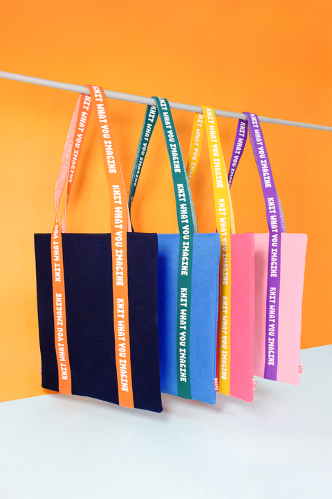 Colourful Knitters Vertical Tote Tape Bag