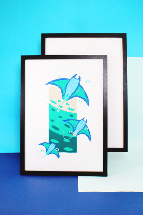 Make Your Own A3 Knitted Art Print