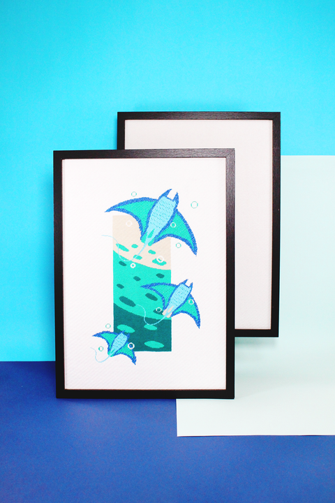 Make Your Own A4 Knitted Art Print