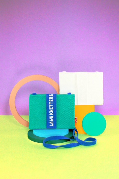 Word & Colour Tape Horizontal Crossbody Tape Bag