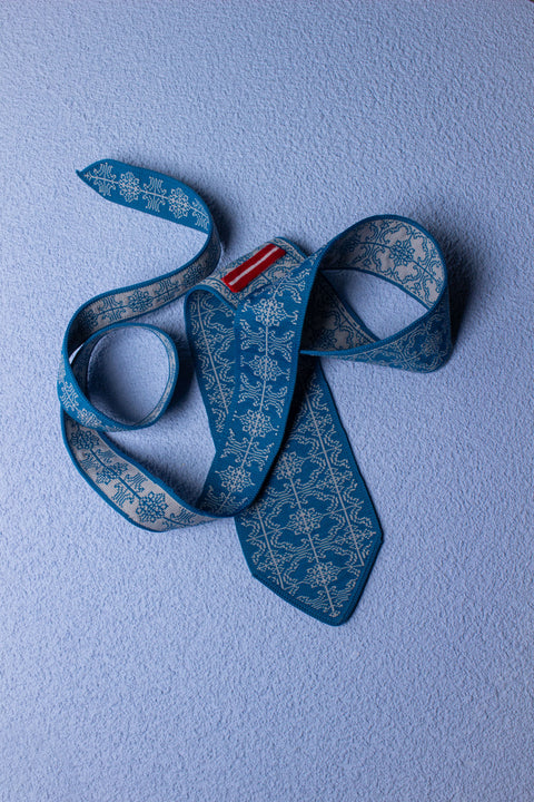 Eco-Tessellation Tile Pattern Knitted Tie