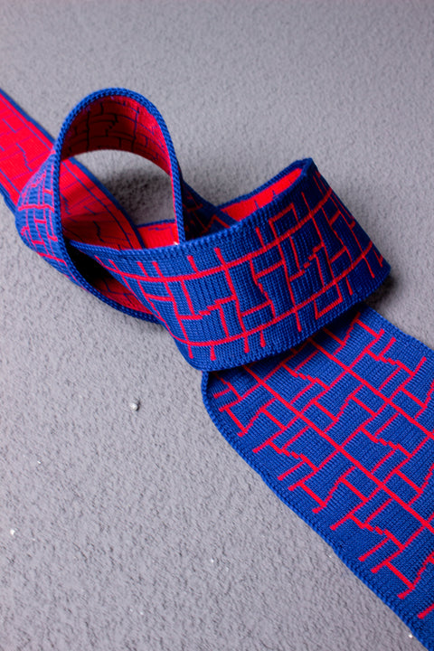 Eco-Tessellation Tile Pattern Knitted Tie