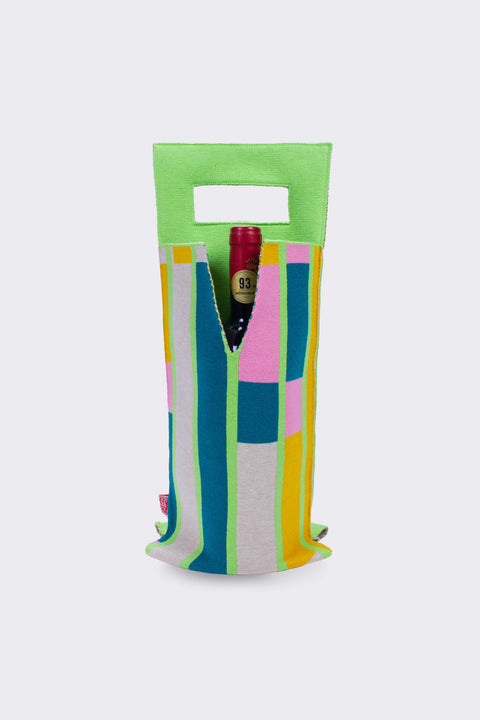 Kaleidoscope Bash Double Wine Tote (Monster building: VERTICAL)