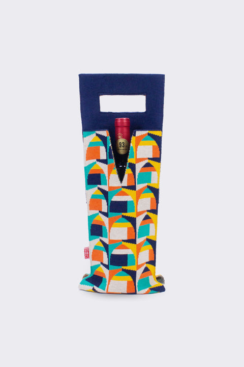 Kaleidoscope Bash Single Wine Tote (Monster building: SUNRISE)