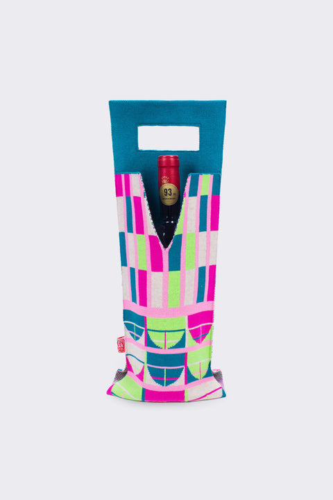 Kaleidoscope Bash Single Wine Tote (Monster building: MODERN)