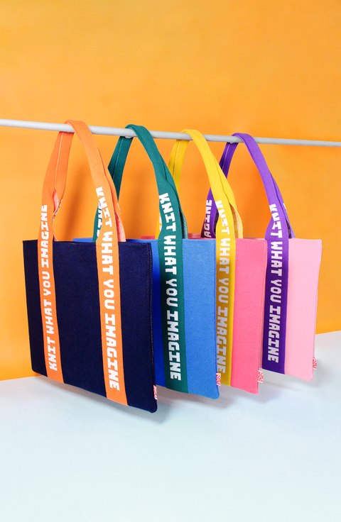 Colourful Knitters Horizontal Tote Tape Bag