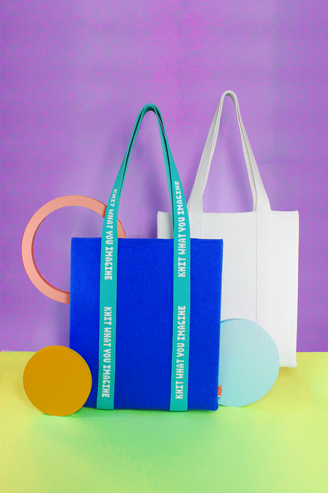 Word & Colour Tape Vertical Tote Tape Bag